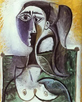  1960 Pintura al %c3%b3leo - Retrato de una mujer sentada 1960 Cubista